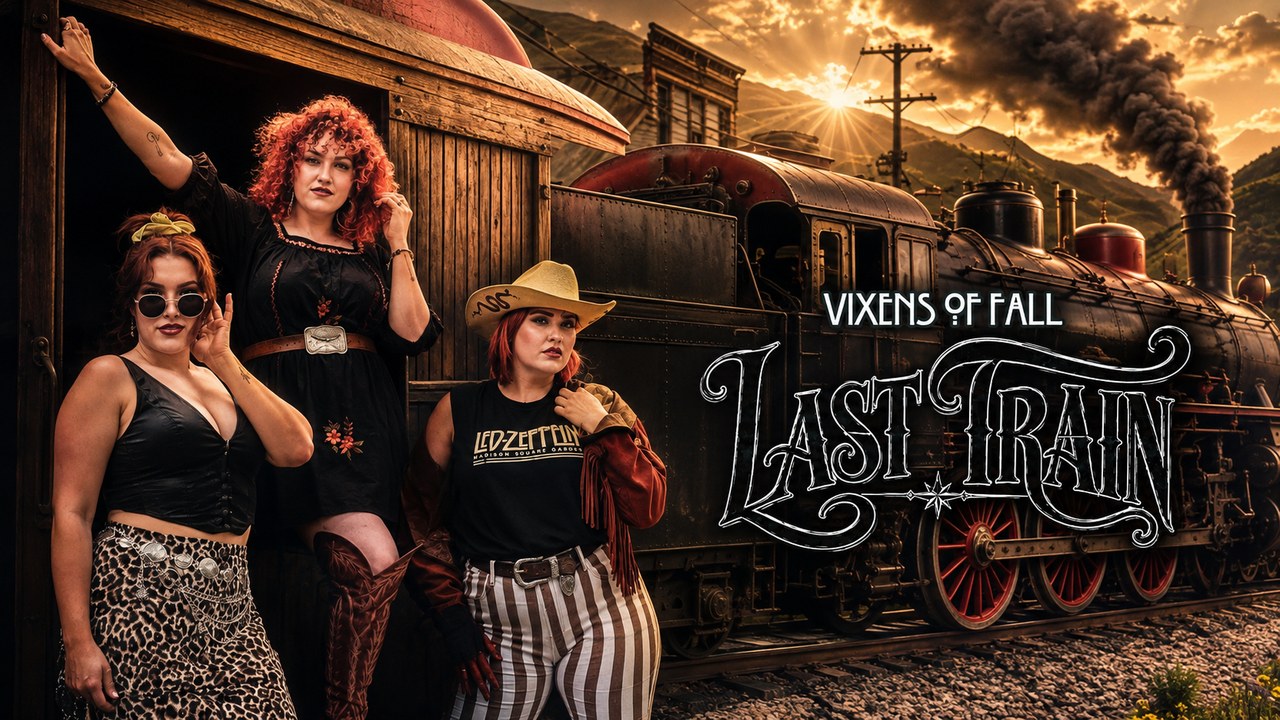 YouTube thumbnail — Vixens of Fall, Last Train